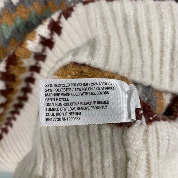 Knox Rose Women Mixed Fall Colors Textured Crew Neck Pullover Sweater Size XL - Picture 6 of 8